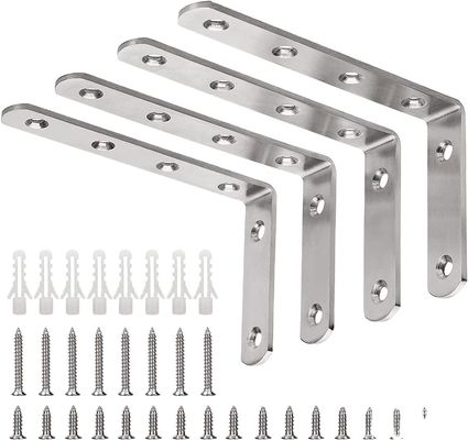 Inspección interna/de terceros Brackets de estantería de aluminio de acero inoxidable montados en la pared