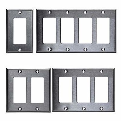 Placa de pared de acero inoxidable certificada ROHS ISO para interruptores personalizables según la demanda