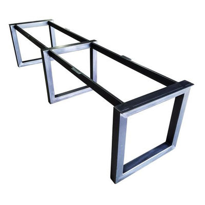 Cuadro de base de la mesa de la barra de metal de la pierna del mueble personalizado con acabado ajustable y negro