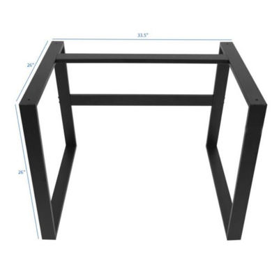 Cuadro de base de la mesa de la barra de metal de la pierna del mueble personalizado con acabado ajustable y negro