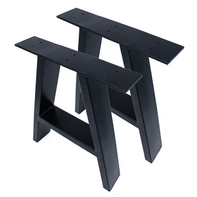 Fabricación personalizada de hierro forjado negro en forma de escritorio en metal fundido Banco de hierro de comedor Piernas de mesa de café