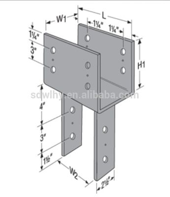 Brackets metálicos personalizados para vigas de madera