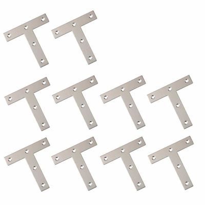 Placa de reparación de corchetes de esquina en forma de T plana 45 * 160 * 140mm Conector de construcción de madera para usos múltiples