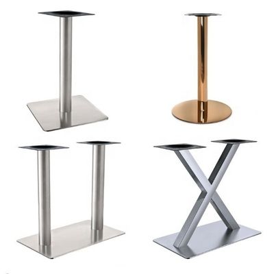 Piernas de mesa de hierro forjado de acero inoxidable de color personalizado para la base metálica de la mesa de conferencias