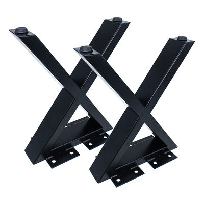 Estructura de soporte de un solo lado Comedor moderno Piernas de mesa de metal en forma de X para industriales