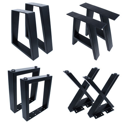 Estructura de soporte de un solo lado Comedor moderno Piernas de mesa de metal en forma de X para industriales