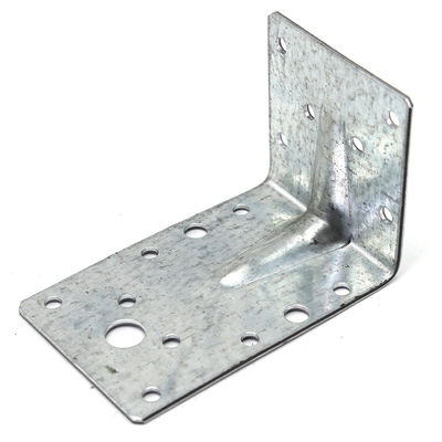 Logotipo personalizado 2.0mm piezas de estampado de metal con conector de madera de soporte de ángulo reforzado