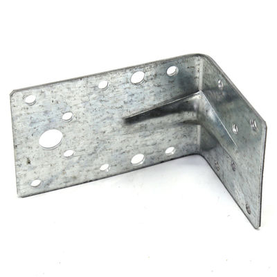 Logotipo personalizado 2.0mm piezas de estampado de metal con conector de madera de soporte de ángulo reforzado