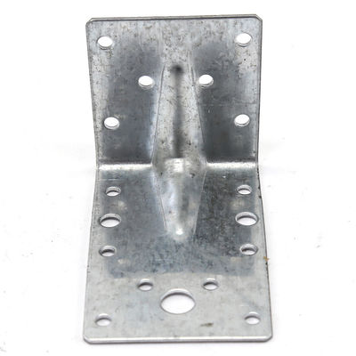 Logotipo personalizado 2.0mm piezas de estampado de metal con conector de madera de soporte de ángulo reforzado