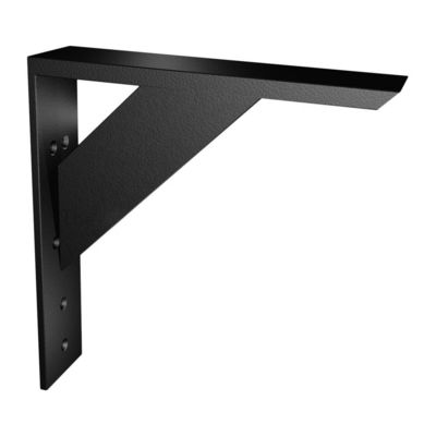 Soporte de muebles de acero al carbono negro revestido con polvo a medida para estantes flotantes
