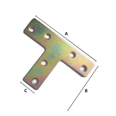 Bracket de metal plano en T personalizado para estructuras de madera