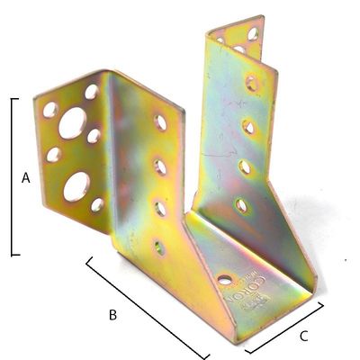 Conector de madera de estructura de brackets triangulares para conexión de colgantes de vigas personalizados