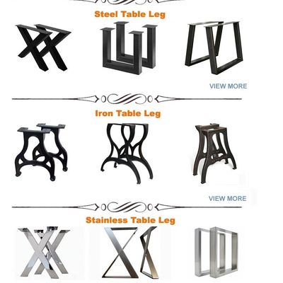 Piernas de mesa de pedestal de acero inoxidable Inspección interna de muebles personalizados