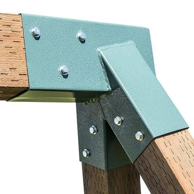 Triángulo de soporte pesado polvo verde de acero al carbono Patio swing para interiores exteriores