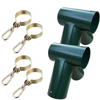 Logotipo personalizado Pipe Swing Set Marco de ajuste colgante para el centro del patio de recreo hardware