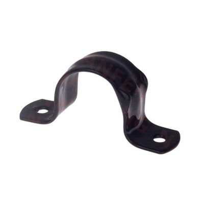 Brackets de montaje de pared de tuberías de acero inoxidable con recubrimiento en polvo negro para OEM