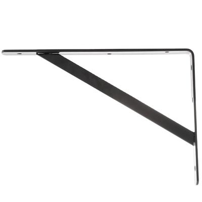 Custom 12x8 Black Power Coating Heavy Duty Triangle Shelf Bracket y Proceso de perforación