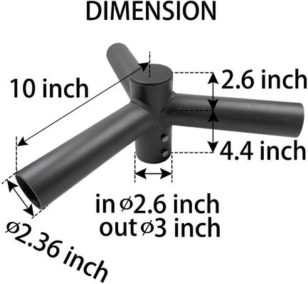 Triple montaje de brackets de montaje de espigas de 120 grados de palo superior de tenón de las armas de inspección en casa