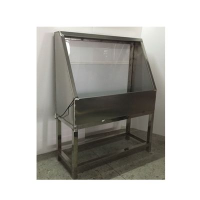 Cabinas de lavado de acero inoxidable con retroiluminación LED y estructura de soporte de un solo lado