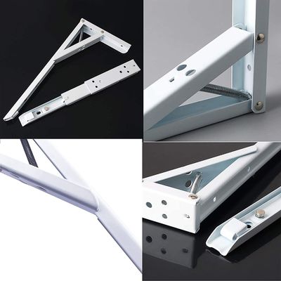 12" soporte de estantería plegable con carga de resorte para montaje en pared en la industria 1,5-2,0 mm de espesor