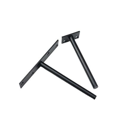 Patrón de soporte de estantería de madera negra con soporte y estructura de un solo lado personalizados