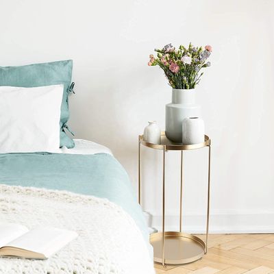 Paquete de 2 mesas finales de tamaño personalizado para muebles de espacio pequeño