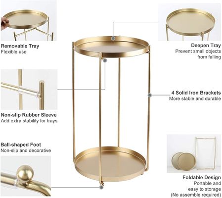 Paquete de 2 mesas finales de tamaño personalizado para muebles de espacio pequeño