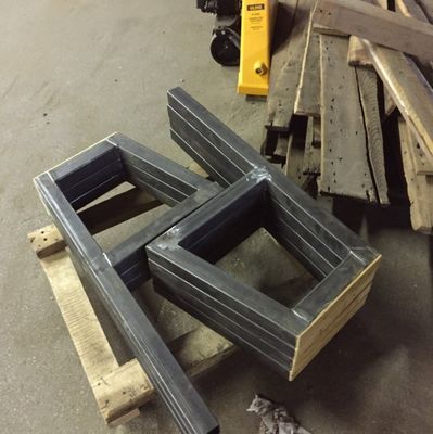 Muebles de tubos cuadrados DIY Piernas para café cubierta de computadora banco rústico de trabajo pesado 290g