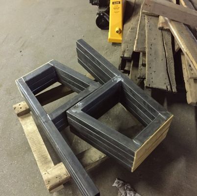 Muebles de tubos cuadrados DIY Piernas para café cubierta de computadora banco rústico de trabajo pesado 290g