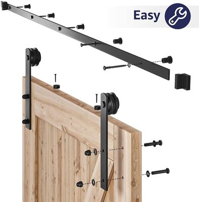 Color personalizado 6.6 FT de trabajo pesado robusto Kit de hardware de puerta corredera de granero para la industria