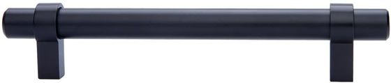6.63 pulgadas de acero inoxidable de barra recta gabinete mango de 5 pulgadas agujero centro plano negro