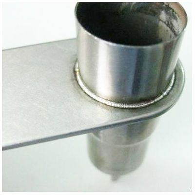 Partes de soldadura de estampado metálico hechas a medida con base de pedestal de acero electrogalvanizado