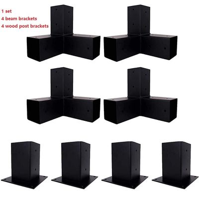 Kit de soporte de madera con soportes de acero