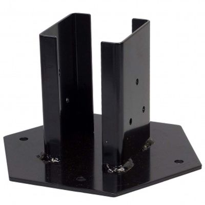 Placas de base de trabajo pesado con zinc para postes de madera recubiertos en polvo personalizados