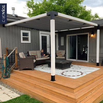 1mm-12mm de espesor Kit de soporte de madera elevada con soportes de acero Modernizar su pérgola