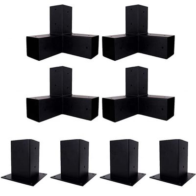 Proceso de estampado Kit de soporte de madera elevada para pergolas soportes de acero duradero incluidos
