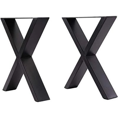 Piernas de mesa de metal de estilo cuadrado negro para escritorio personalizado
