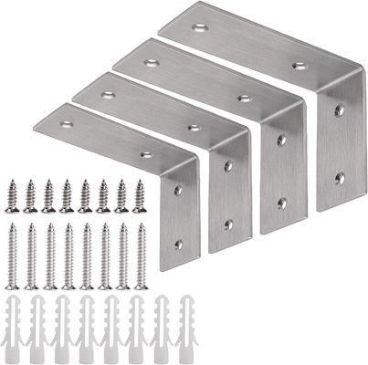 Soporte de pared de montaje de aluminio metálico pulido a medida con proceso de perforación