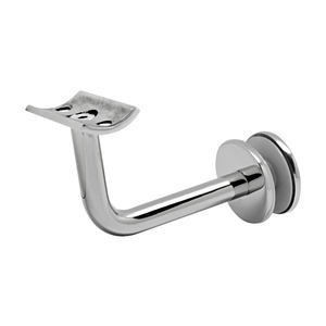 Acero inoxidable personalizado de montaje lateral de cristal de estantería de tubo de manivela de tubería de pared soporte para beneficio