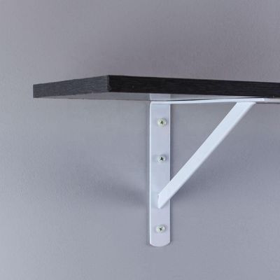 Soporte de muebles de acero al carbono negro revestido con polvo a medida para estantes flotantes