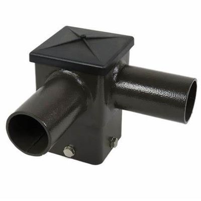 Estante de hierro fundido duradero para postes cuadrados de 5 pulgadas adaptador de tenón personalizado de 90 grados