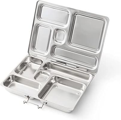 Caja de comedor de acero inoxidable personalizada con 5 compartimentos de trabajo pesado y revestido de energía