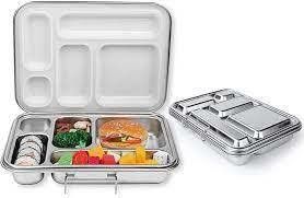 Caja de comedor de acero inoxidable personalizada con 5 compartimentos de trabajo pesado y revestido de energía