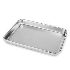 Personalización 304 acero inoxidable bandeja de horno rectangular cuadrado con material de aluminio