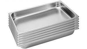 Personalización 304 acero inoxidable bandeja de horno rectangular cuadrado con material de aluminio