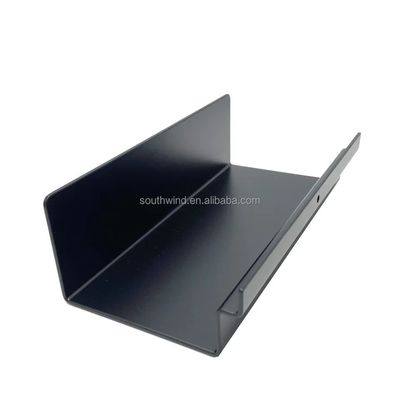 Estructura de un solo lado soporte de metal personalizado con acero inoxidable recubierto de polvo negro