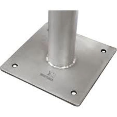 Plancha de base de montaje de suelo en acero y acero inoxidable con servicio de fabricación personalizado