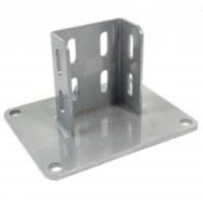 Plancha de base de montaje de suelo en acero y acero inoxidable con servicio de fabricación personalizado