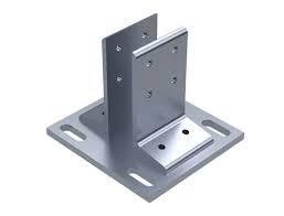 Plancha de base de montaje de suelo en acero y acero inoxidable con servicio de fabricación personalizado