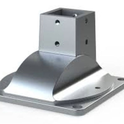 Placa de base de montaje de suelo de acero y acero inoxidable personalizada para la segunda operación de soldadura